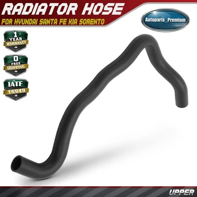 Upper Radiator Coolant Hose for Kia Sorento 2011-2013 Hyundai Santa Fe 2010-2012 - Image 1 of 4