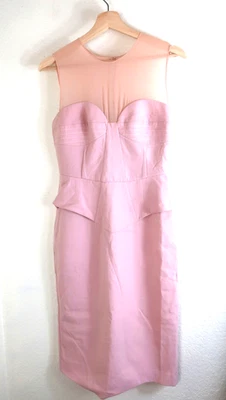 Emilio Pucci Wool Silk knee-length sleeveless Mesh Top Pencil Dress 42 7 8 10 - Image 1 of 4