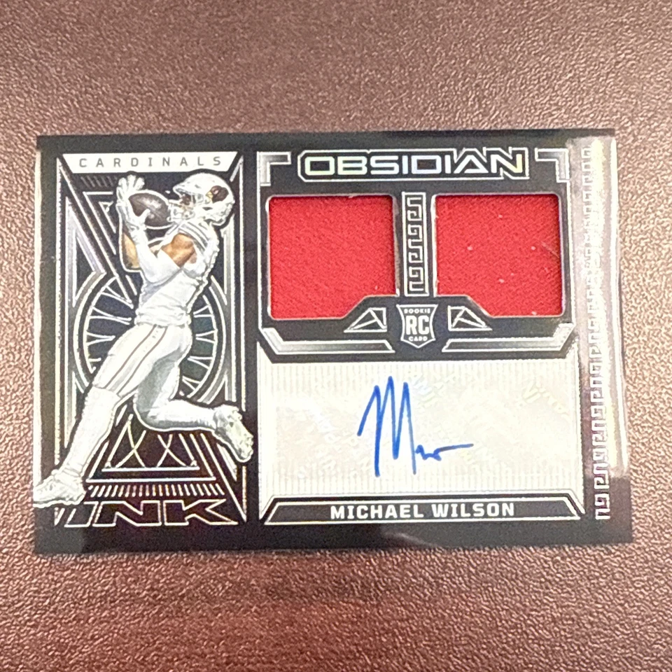 2023 Panini Obsidian Michael Wilson Rookie Jersey Ink #RJI-MWI #/199 - Image 1 of 2