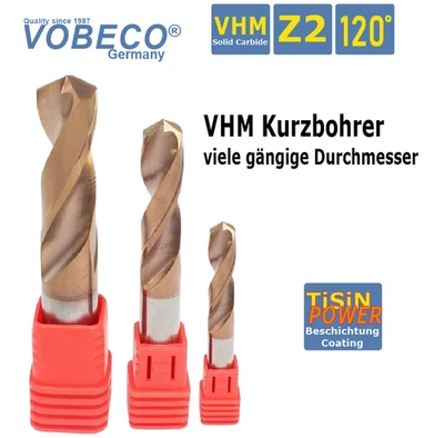 VHM Spiralbohrer Kurzbohrer TiSiN beschichtet - Bild 1 von 2