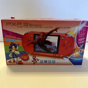 PXP3 Slim Station 16 Bit Digital Pocket System MD-2700 2,7” con 2 carrelli giochi nuovo con scatola - Foto 1 di 5