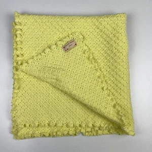 Vintage Muriel gehäkelte Diamant Krippe Decke 33” x 34” - Bild 1 von 5