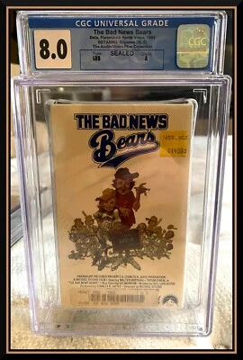 THE BAD NEWS BEARS - RARE 1980 GATEFOLD - Sealed BETA Not VHS - Graded CGC 8.0 A - Imagem 1 de 4