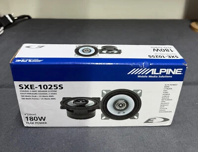 ALPINE 180W CAR VAN 10cm 4" 2-WAY SXE DOOR SHELF SPEAKERS PAIR #OPENBOX - Image 1 of 4
