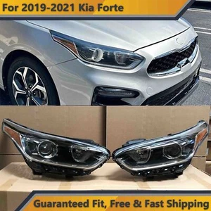 Headlight Assembly for 2019 2020 2021 Kia Forte Halogen no LED Left Right w/Bulb - Picture 1 of 9