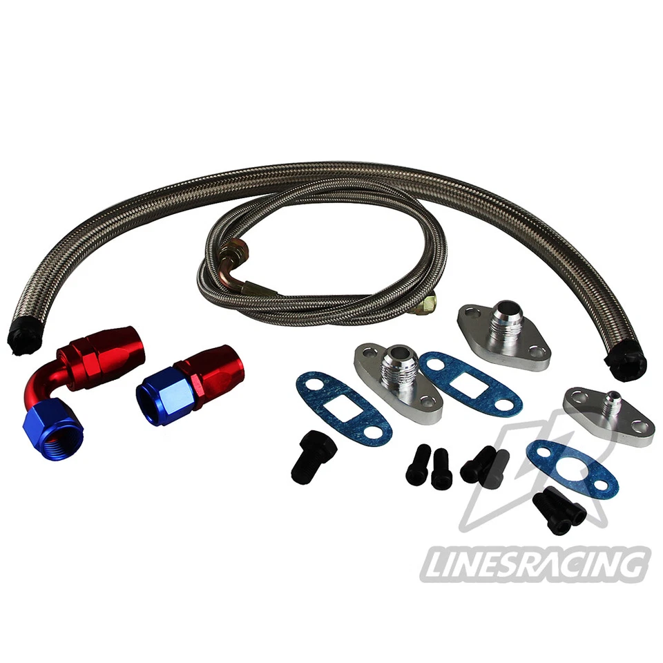 Kit de brida de línea de alimentación de aceite turbo para Toyota Supra 1JZGT 2JZGT JZA80 90-07 Foto 1 de 4