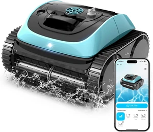 Pool Vacuum for Inground Pools, Cordless Robotic Pool Cleaner, Wall and Waterlin - Picture 1 of 8