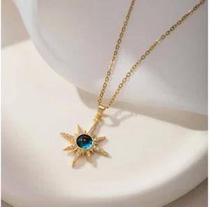 Necklace Pendant - Star & Moon Necklace with Pendant - Picture 1 of 4