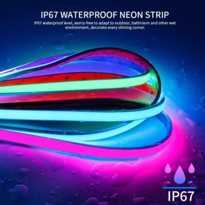 12V 24V WS2811 720Leds/m Addressable RGBIC LED Neon Light Strip Outdoor Decor - Image 1 of 4