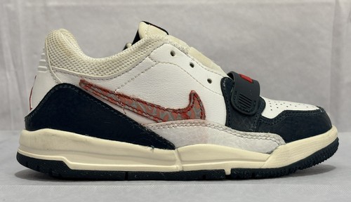 Nike Air Jordan Legacy 312 basse prescolari taglia 10 5 C CD9055 146 rosso bianco blu