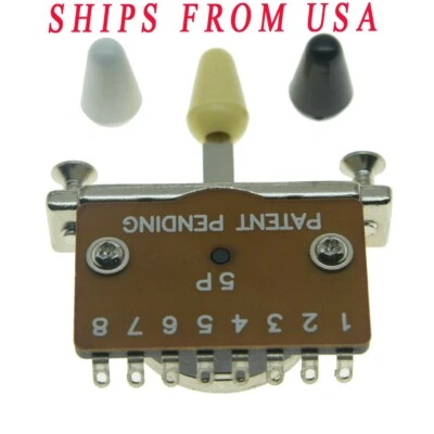 Interruptor selector de pastilla de guitarra de 5 vías fundido a presión KAISH apto para punta de plástico Strat/Tele 3 Foto 1 de 4