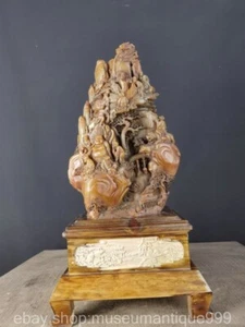 25.2" Chinese Natural Tianhuang Shoushan stone Carving Eighteen Arhat Statue - Picture 1 of 9