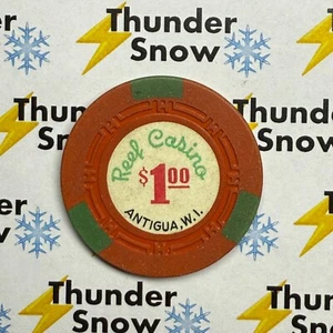 ⚡️❄️ Casino Chip 😳 $1 Reef Casino Antigua WI ⚡️❄️⚡️❄️⚡️❄️ - Picture 1 of 2