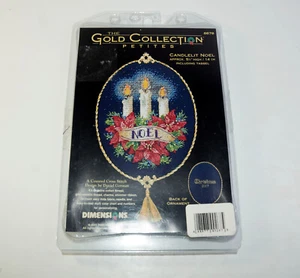 Dimensions Gold Collection Petites Cross Stitch Kit Candlelit Noel 8678 Ornament - Picture 1 of 5