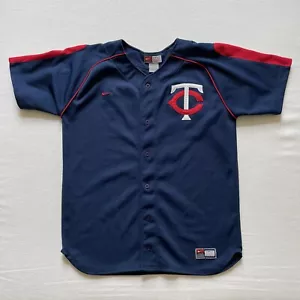 Vintage Minnesota Twins Mauer Jersey #7 Youth XL Blue Nike Team Y2K RARE - Picture 1 of 14