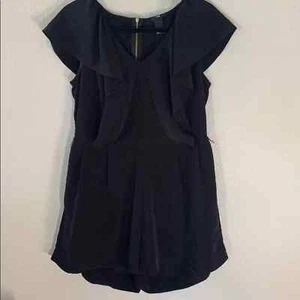 H&M black ruffle front romper. Size 12 - Picture 1 of 5