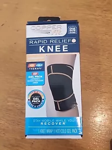 Experience the comfort and support of the Copper Fit Rapid Relief Knee Hot Cold - Picture 1 of 5