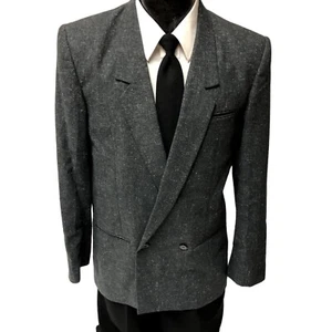 Vtg Jeans West 50's Style HOLLYWOOD ATOMIC FLECK Sport Coat VLV DB Linen Jacket - Picture 1 of 5