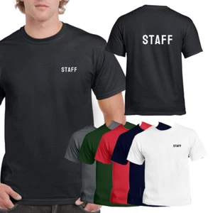 Staff Event Security T-Shirt WorkWear Dog Handler Door Man Unisex Tee Top - Picture 1 of 155