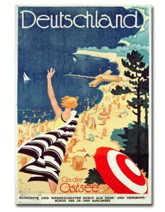 Trademark Fine Art Deutschland an der Dostsee Richard Friese 16x24" Wall Canvas - Picture 1 of 3