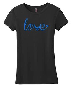 AIR FORCE LOVE LADIES SHIRT CAP SLEEVE USAF WIFE MOM AIRMAN - Picture 1 of 6