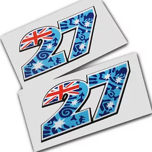 Calcomanías Gráficas Diseño Aboriginal Moto GP Casey Stoner 27 MED x 2PCS - Imagen 1 de 3
