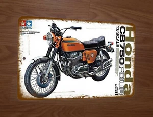 Vintage Honda CB750FOUR Model Motorcycle 8x12 Metal Wall Sign - Picture 1 of 1