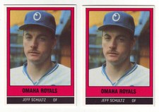 1986 TCMA Omaha Royals JEFF SCHULTZ - 2 CARD LOT - Kansas City Royals