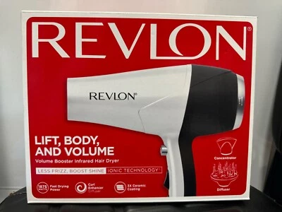 Secador de pelo infrarrojo REVLON | 1875 vatios de elevación, cuerpo y volumen (blanco) Foto 1 de 2