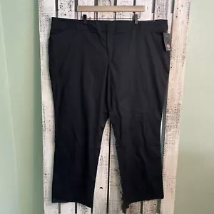 Dickies Flex Twill Work Pants Women’s Plus Size 24 Relaxed Straight Black NWT - Picture 1 of 9