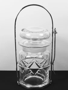 Lovely Vintage Stuart Crystal Cut Glass Pickle Jar & Hukin & Heath Stand - Picture 1 of 7