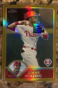 2003 Topps Chrome Gold Refractor #48 Jimmy Rollins 127/449