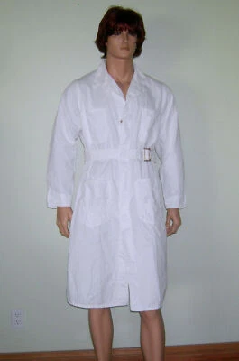 VINTAGE 1940s LEE SANFORIZED DENIM CHORE SHOP COAT HERRINGBONE WORK WEAR USA 40 - Image 1 of 4