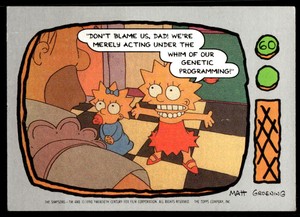 1990 Topps The Simpsons 60 Lisa and Maggie Simpson Trading Card