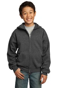 3 Pack Of Port & Company PC90YZH Youth Fleece Full-Zip Hoodie Sweatshirt - Picture 1 of 22