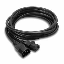 PAIR OF Hosa PWL-408 IEC C14 to IEC C13 Power Extension Cord 8ft