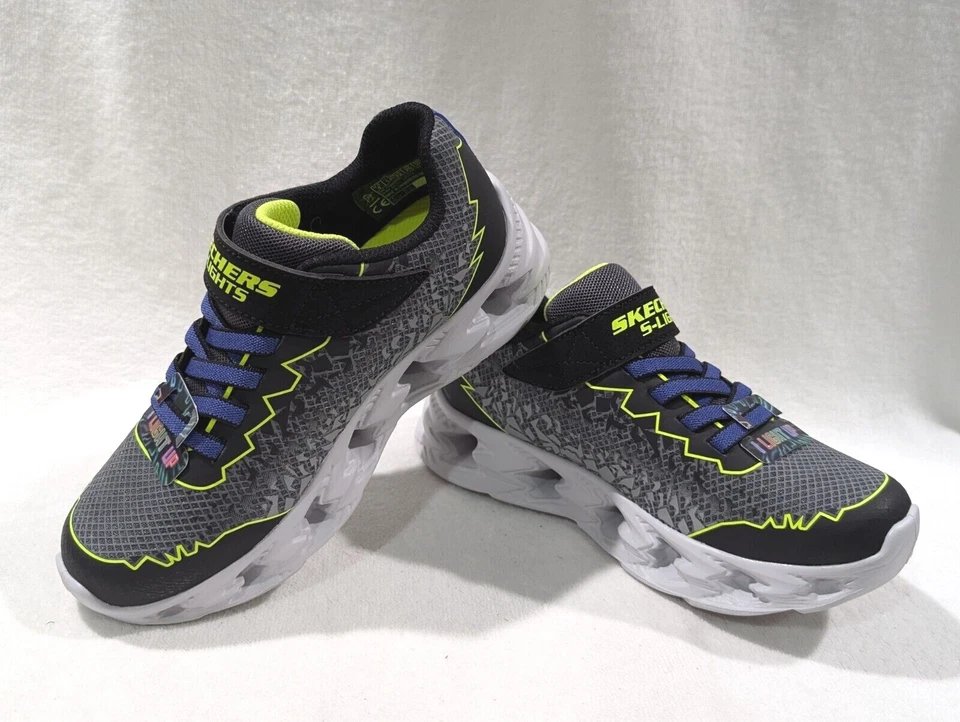 Skechers S-LIGHTS Vorte.0 Zorento Black/Yellow Boy Sneakers (400603L) Size 4