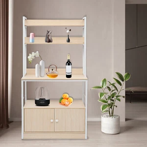 5 Tier Kitchen Bakers Rack with Power Outlet Microwave Stand Coffee Bar Station - Picture 1 of 19