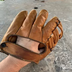 VINTAGE 1940'S PHIL RIZZUTO WESTERN'S MODEL G1330 SPLIT FINGER BASEBALL GLOVE - Picture 1 of 15