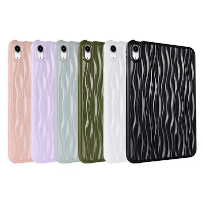 Color 3D Wave Tablet Case For Apple iPad 2 3 4 5 6 7 8 9 Air Mini 9.7" 10.2" 11" - Image 1 of 4