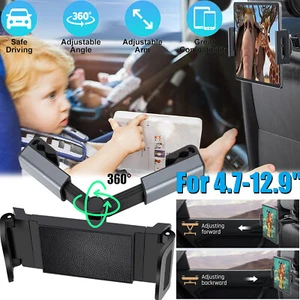360° Car Back Seat Headrest Mount Tablet Holder for 4.7-12.9" Phone Universal - Picture 1 of 14
