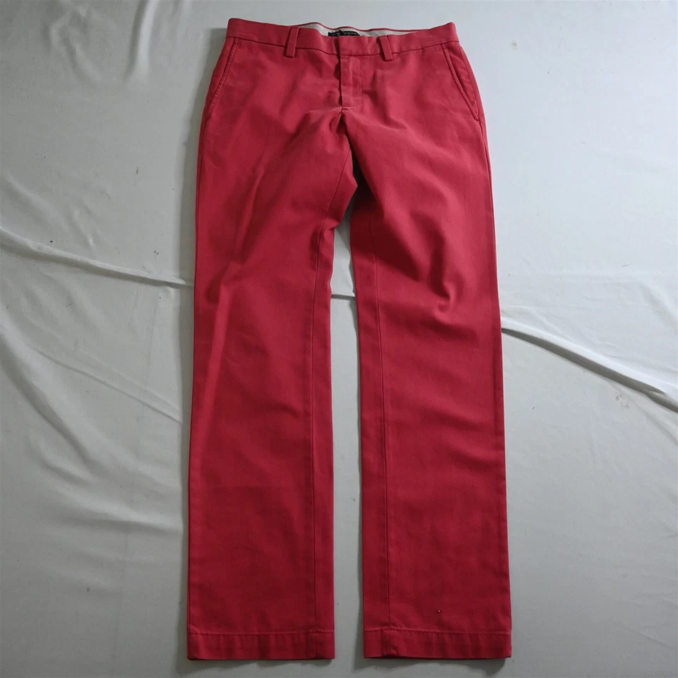 Calça chino masculina ajuste reto Banana Republic 30x32 Nantucket vermelha Emerson - Imagem 1 de 4