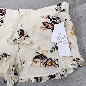 NWT Patrons of Peace Rayon Floral Print Shorts Size M #I67WB - Picture 1 of 8