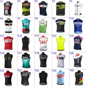 Cycling Vests Mens Team Cycling Jersey Tops sleeveless Cycling Sleeveless Jersey - Picture 1 of 84