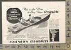 1932 BOAT WATERCRAFT JOHNSON SEAHORSE MOTOR OUTBOARD FLAPPER WAUKEGAN AD A-2401