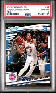 2021 Panini Chronicles Prestige - CADE CUNNINGHAM - RC - Red /149 - PSA 9 MINT - Bild 1 von 2