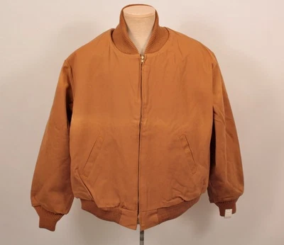 VTG Mens 90s NOS Big Smith Brown Duck Canvas Work Jacket Sz L Reg 1990s Bomber - Image 1 of 4