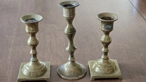 Kerzenständer Messing Kegel Vintage 3er Set Made In India - Bild 1 von 8