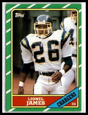 Lionel James 1986 Topps #232 San Diego Chargers - Image 1 of 2