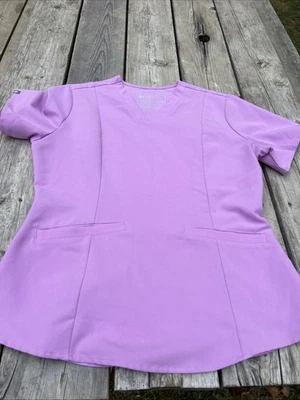 Women's Purple Fig Scrub Top Sz Small - Image 1 of 4